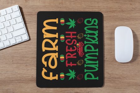 Farm Fresh Pumkin(BG Pink,Yellow,Green)- Halloween Theme Mousepad