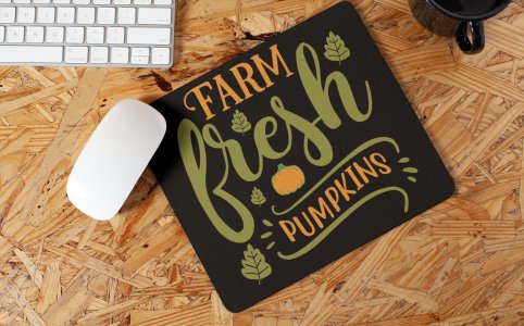 Farm Fresh Pumkin(BG Yellow,Green)- Halloween Theme Mousepad