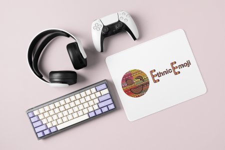 Ethnic Emoji with Patterns - Emoji Printed Mousepad For Emoji Lovers