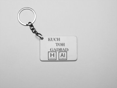 Kuch to gadbad hai(BG Black) -Printed Keychains For Mathematics Lover(Pack of 2)