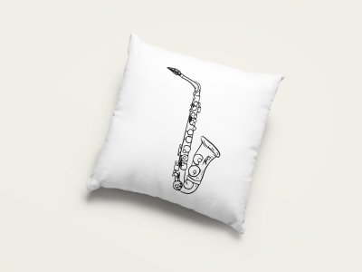 Saxophone - Special Printed Pillow Covers For Music Lovers(Combo Set of 2)