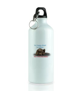 Cute Dog Diwali sipper bottle - Yes Happy Diwali, But Please No Firecracker