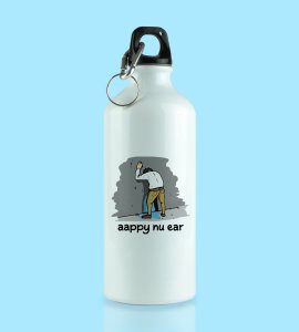 Happy New Year Oyee!, New Year Printed Aluminium Water Bottle