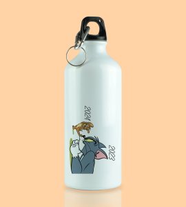 No More 2023, New Year Printed Aluminium Water Bottle