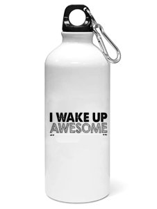 I wake up- Sipper bottle of illustration designs