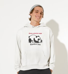 Panda Wants Bamboo: Amazing Printed (white) Hoodies For Singles