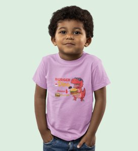 Foodie Dino, Boys Cotton Text Print T-Shirt 
