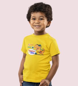 Rockstar Dino, Boys Printed Crew Neck T-Shirt