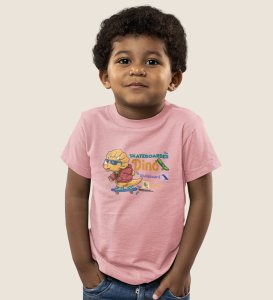 Dino Skater, Printed Cotton Tshirt for Boys