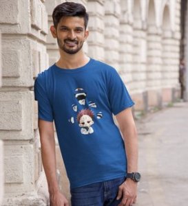 Sarcastic Itadori Cotton Blue Printed Tshirt For Mens and Boys