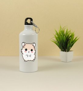 Adorable Hamster Graphic Printed Aluminium Water Bottle 600ml