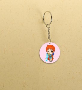 Charming Treasure Hunter's Dream Anime Printed Round Keychains Pack of 2