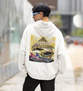 1969 Muscle  The Heart of American Performance Printed White Hoodie for Men