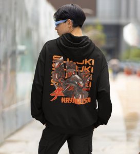 Master of the Open Road  Printed Black Hoodie for Men