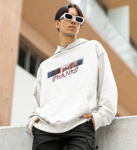 Adventurer Eye Determined and Bold Cotton White Hoodie for Men